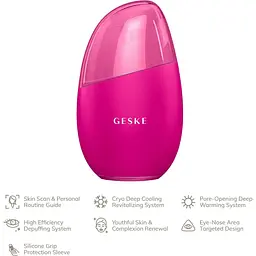 Масажер для обличчя GESKE Cool & Warm Eye and Face Massager 7в1 Magenta (HB0289) [176771] - мініатюра 4