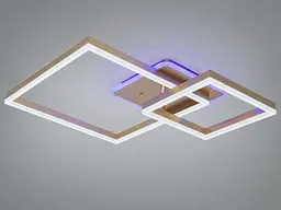 Стельова LED люстра золото 84 Вт пульт 15 м² - мініатюра 2
