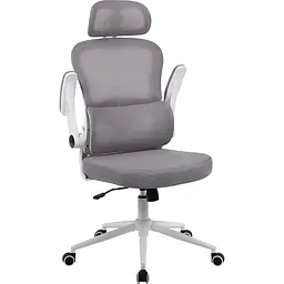 Офісне крісло GT Racer B-5880 White/Gray [125610] - мініатюра 3
