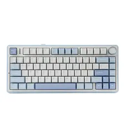 Ігрова механічна клавіатура AULA F75 / Три режими підключення / Greywood V3 Switch / Blue White