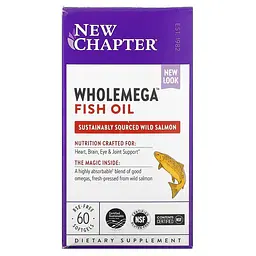 Жирні кислоти New Chapter Wholemega Fish Oil 60 капсул - мініатюра 3