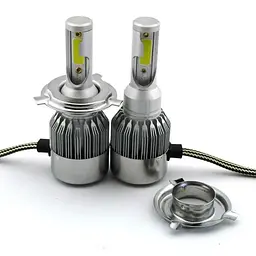 Світлодіодна автомобільна лампа H4 LED Headlight, ближнє і дальнє світло, з вентилятором охолодження, комплект 2 шт - мініатюра 5