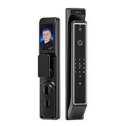 Замок біометричний автономний Trinix TRL-8801BTV Black з Bluetooth, розпізнаванням облич, зчитувачем відбитків пальців і карт Mifare (65-00074)