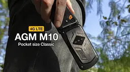 Смартфон розкладний AGM M10 Flip 4G чорний - мініатюра 3
