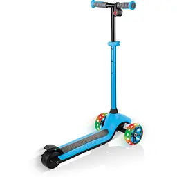 Електросамокат Globber E-Motion 4 колеса з підсвіткою, 50 кг, 3 колеса, блакитний - мініатюра 2