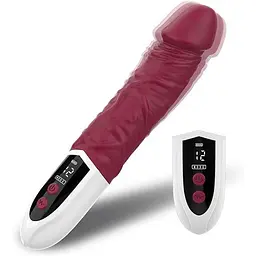 Вібратор реалістичний Satisfyer Lover 12 режимів з акумулятором 23 см Бордовий