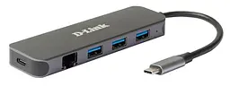 Мережевий адаптер DUB-2334 1xGE, 3xUSB 3.0, 1xUSB-C, USB-C D-Link teh0018047 - мініатюра 2