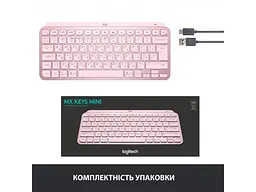 Клавіатура Logitech MX Keys Mini Wireless Illuminated US Rose (920-010500) - мініатюра 6