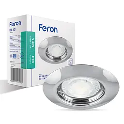 Вбудований світильник Feron DL13 під лампу хром