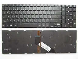 Клавіатура для ноутбуків Acer Aspire 5755G, E1-522, E1-572, V3-551, TimeLineX 5830 Series чорна без рамки High
