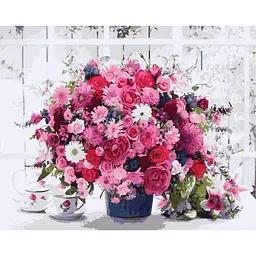 Картина за номерами на підрамнику Brushme Яскравий букет