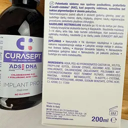 Ополіскувач для ротової порожнини Curasept ADS Implant Pro (хлоргексидин 0,20%) 200 мл - мініатюра 3