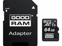 Карта пам'яті GOODRAM microSDXC class 10 UHS-I + SD Adapter 64 GB (M1AA-0640R12) - мініатюра 4