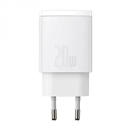 Зарядний пристрій Baseus Compact Quick Charger USB+Type-C 20W Білий (CCXJ-B02)