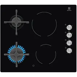 Варильна поверхня комбінована Electrolux 60 см чугун чорний