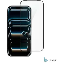 Скло захисне 2E 2.5D FCFG iPhone 17 Pro Black (2E-IP-17P-6.3-SMFCFG-BB)