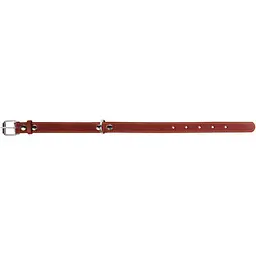 Нашийник одинарний Collar, шкіра, 38-50х2,5 см, коричневий - мініатюра 4