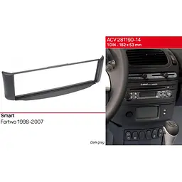 Перехідна рамка ACV Smart ForTwo 281190-14 - мініатюра 6