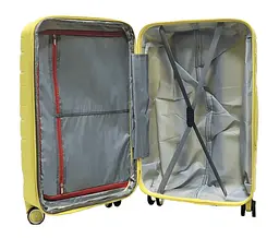 Валіза середня M поліпропілен Milano bag 0306 65×42×28см 56л Жовтий - мініатюра 4