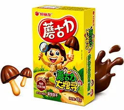 Печиво Orion Haoliyou Moguliki Choco Mushroom «Шоколадні грибочки» 48 г
