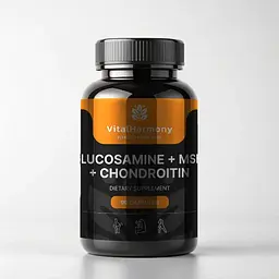 Хондропротектор VitalHarmony Glucosamine + MSM + Chondroitin 90 капсул