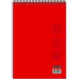 Блокнот Графіка А6 COLOR спір 48арк червоний ВА6248-001