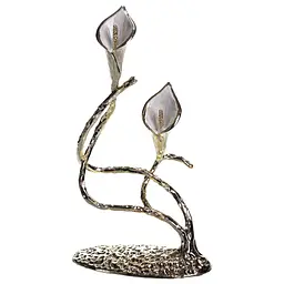 Декоративна фігурка Yiwu Calla Lilies 14х8х25 см металева статуетка колекційна для дому квітка калли декор на камін HP-7-19