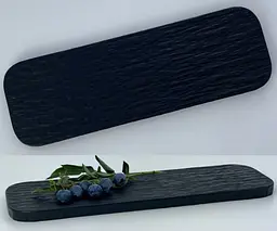 Плато прямокутне для закусок 30x10 см "Чорний обеліск"