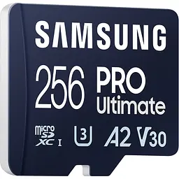 Карта пам'яті Samsung microSDXC 256GB Class 10 UHS-I U3 V30 A2 PRO Ultimate + SD Adapter [MB-MY256SA] [112857] - мініатюра 14
