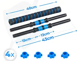 Гантелі розбірні бітумні THUNDER GYM-02 зі з'єднувачем для штанги, 2 x 10 кг (GYM-02) - мініатюра 8
