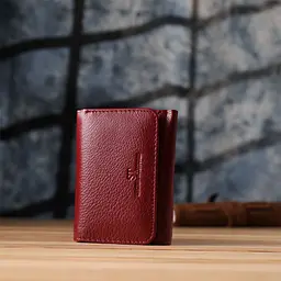 Компактний гаманець зручного формату із натуральної шкіри ST Leather 23077 бордовий - мініатюра 9