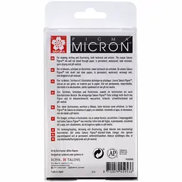 Набір лінерів Pigma Micron 8 шт Чорний Sakura - мініатюра 2