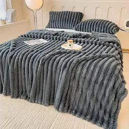 Плед євро 200*220см Імператорський 7см смужка Сірий COLORFUL HOME