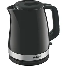 Tefal Електрочайник Delfini 1.7л, пластик, сріблясто-чорний