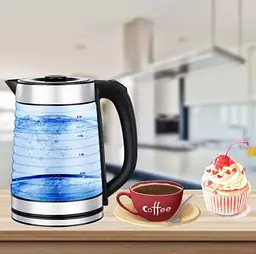 Електрочайник Domotec MS-7943 з підсвічуванням боросилікатне скло 1,7 л 1500 Вт (47552-7943_424) - мініатюра 2