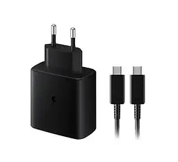 Мережевий зарядний комплект Samsung 45W Compact Power Adapter (EP-T4510XBE) блок з кабелем C to C чорний - мініатюра 2