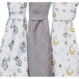 Пелюшки муслінові бавовняні BabyOno сірі 70х70 см 3 шт. (348/01) - мініатюра 2