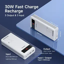 Павербанк Romoss 30000 mAh 30W Sense 8PS Pro білий (PHP30-892-1133H) - мініатюра 5