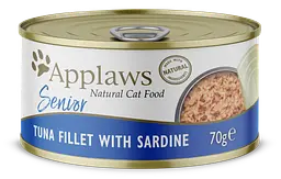 Консервований корм для літніх котів Applaws Senior Tuna Fillet with Sardine з тунцем та сардиною 70 г