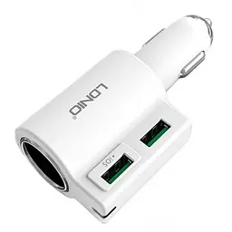 Адаптер автомобільний Ldnio CM10 - 2 виходи USB 4.2 ампера білий