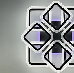 LED люстра на 4+4 ріжки квадратної форми Line.F A 2400/4+4S RGB BK - мініатюра 5