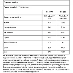 Протеїновий батончик Power Pro горіх Nutella без цукру 32% 60 г - мініатюра 2