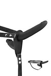 Подвійний страпон Fetish Tentation Strap-On with Double Dildo, 15 см