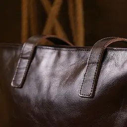 Шкіряна жіноча сумка-шоппер Shvigel 16370 коричнева - мініатюра 9