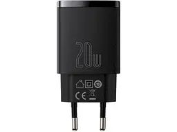 Мережевий зарядний пристрій BASEUS Compact Quick Charger U+C 20 W Black (CCXJ-B01) - мініатюра 2