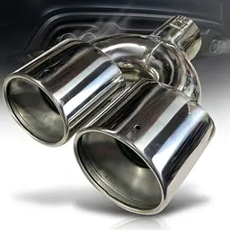 Насадка на глушник Elegant Подвійна Овальна Ø 63 х 2-95 x 245 мм Хром (EL 106 047)