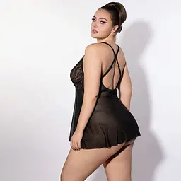 Сукня JSY P61151 Black Plus Size - мініатюра 3