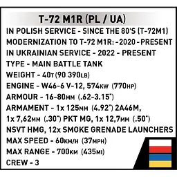 Конструктор Cobi Танк Т-72 M1R UA/PL 724 деталі (COBI-2624) - мініатюра 12