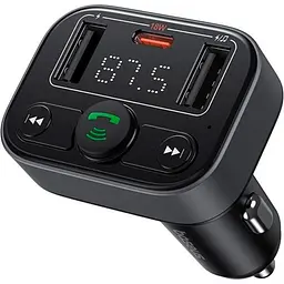FM-трансмітер Baseus S-09 Lite Series Black (C10762300113-00) [126841] - мініатюра 1