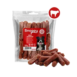 Ласощі для собак SNAPPY DOG SNACKS SAUSAGES Сосиски з яловичини, 500 г - мініатюра 2